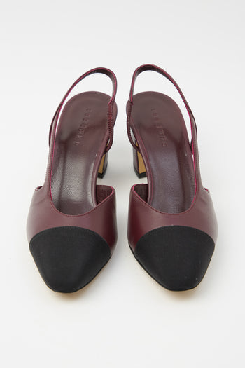 Tre Emme Slingback Burgundy/black Donna - 3