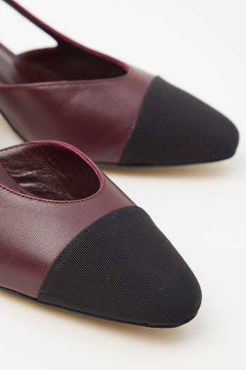 Tre Emme Slingback Burgundy/black Donna - 4