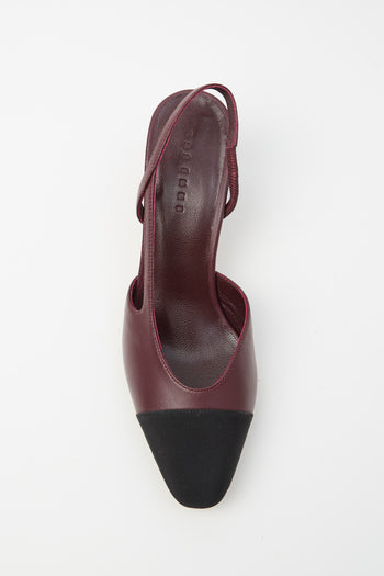 Tre Emme Slingback Burgundy/black Donna - 5