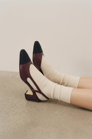 Tre Emme Slingback Burgundy/black Donna - 9
