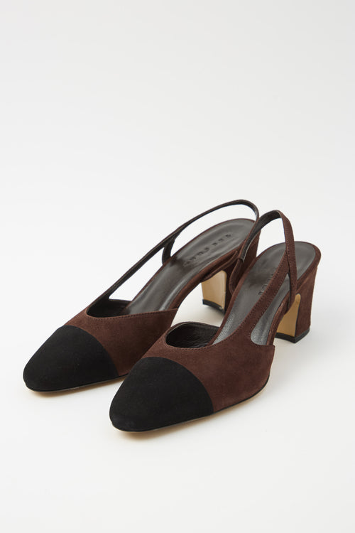 Tre Emme Slingback Dark Brown/black Donna - 2