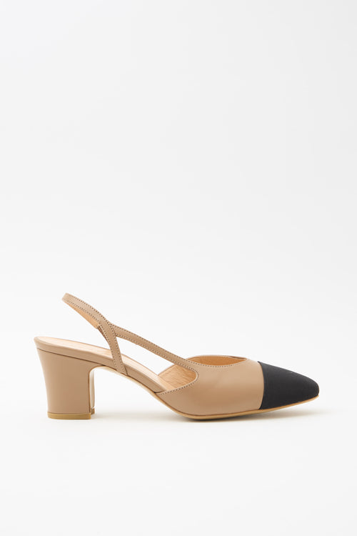 Tre Emme Slingback Dark Nude/black Donna - 1