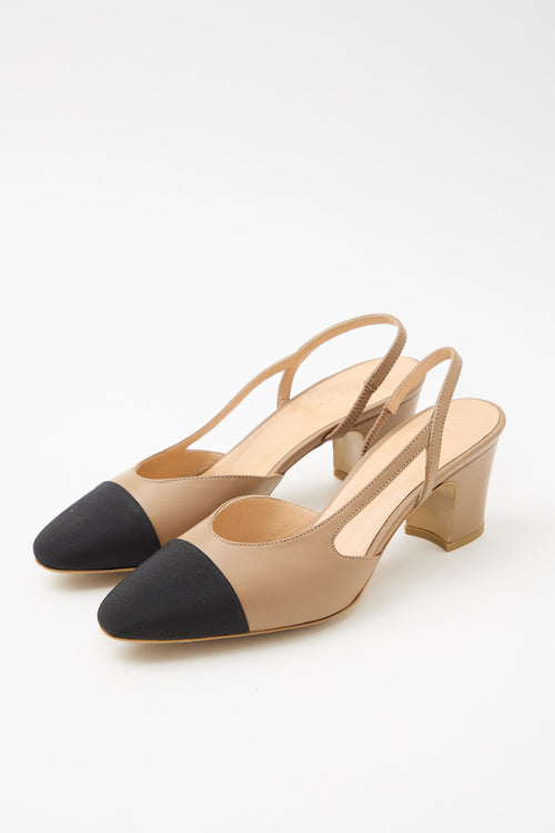 Tre Emme Slingback Dark Nude/black Donna - 2
