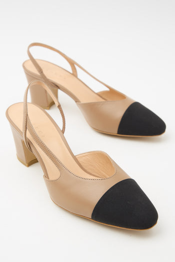 Tre Emme Slingback Dark Nude/black Donna - 4
