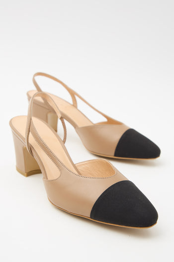 Tre Emme Slingback Dark Nude/black Donna - 5