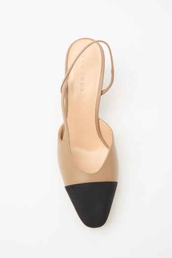 Tre Emme Slingback Dark Nude/black Donna - 6