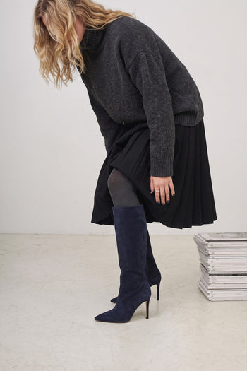 Tre Emme Stivale Navy Donna - 8