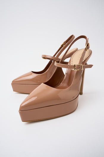 Tre Emme Slingback Dark Nude Donna - 7