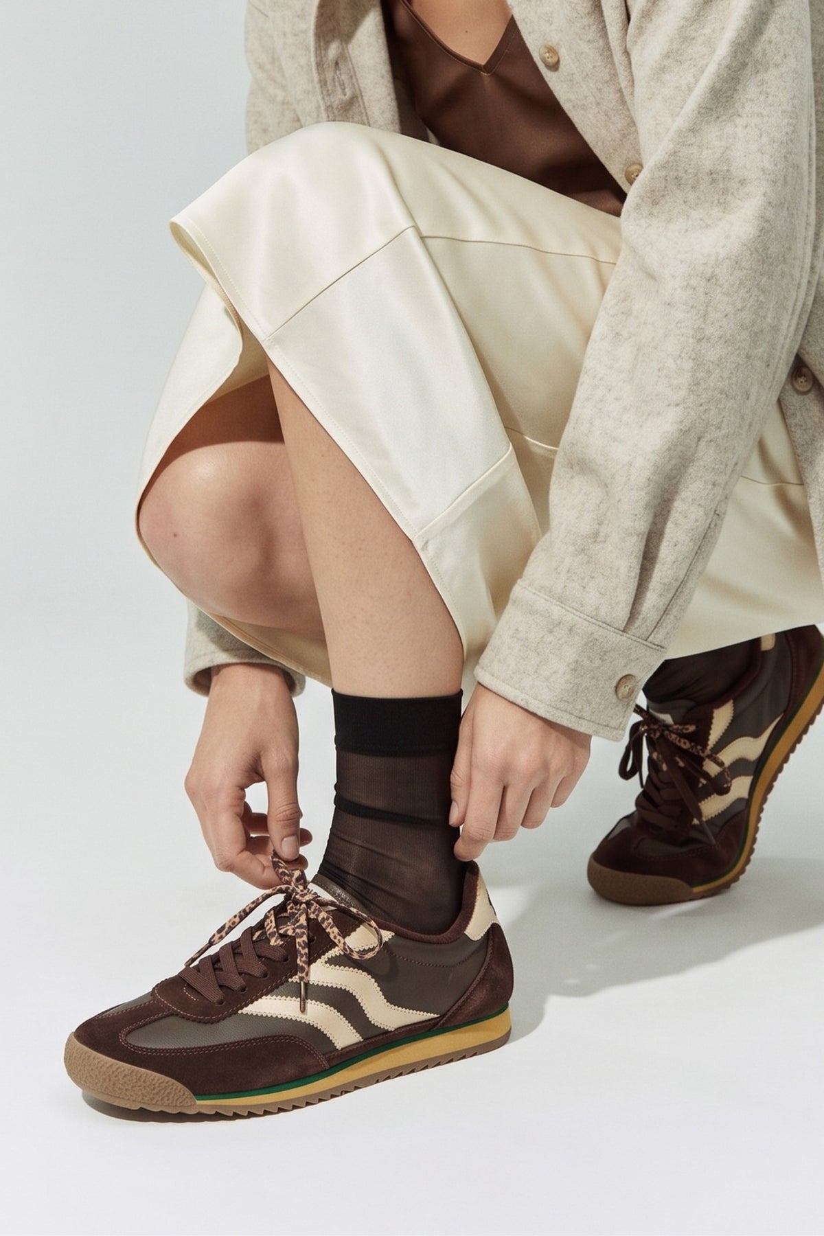 Sneaker Combi Soft Chocolate Donna — 2