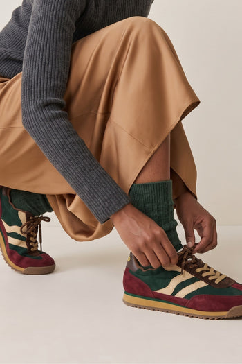 Tre Emme Sneaker Combi Burgundy Green Donna - 9