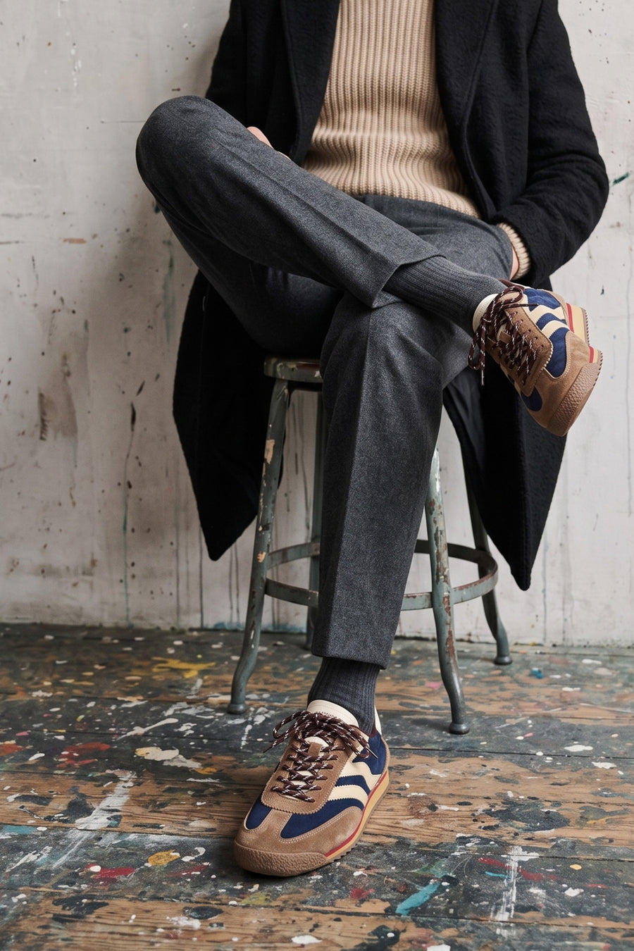 Tre Emme Sneaker Combi Taupe/sky Uomo