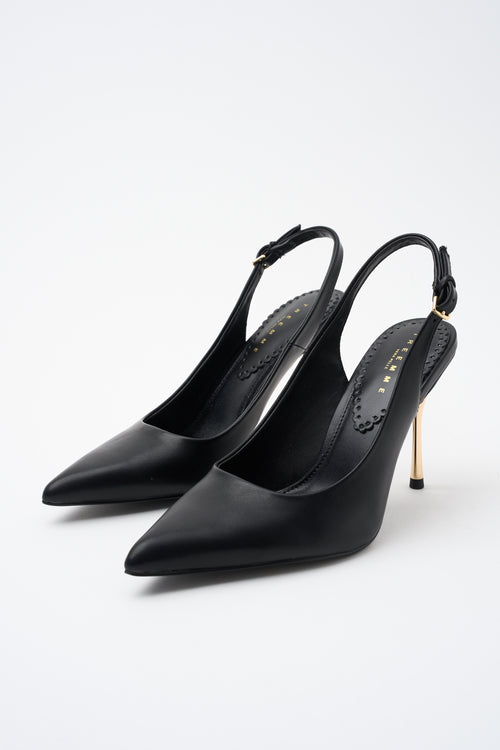 Tre Emme Slingback Nero Donna - 2