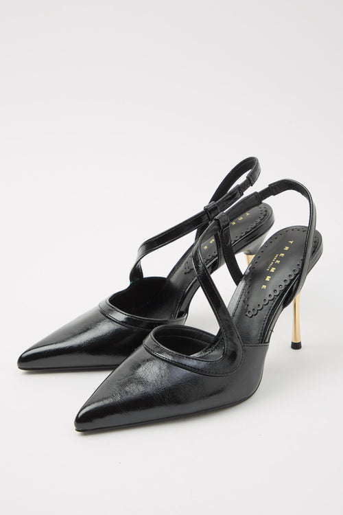 Tre Emme Slingback Nero Donna - 2