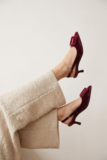 Tre Emme Slingback Wine Donna - 10