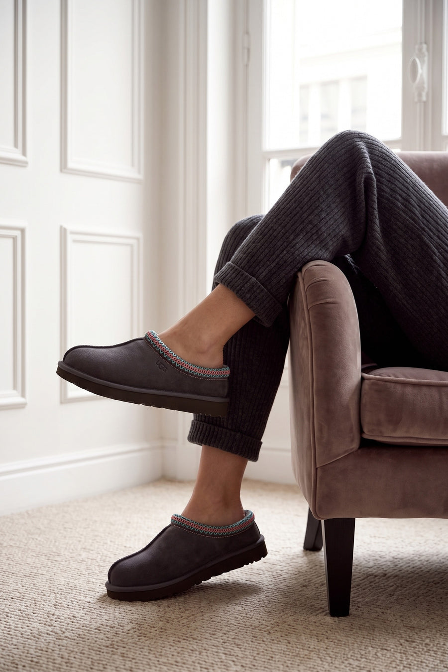 Ugg Ciabatta Dark Grey Donna