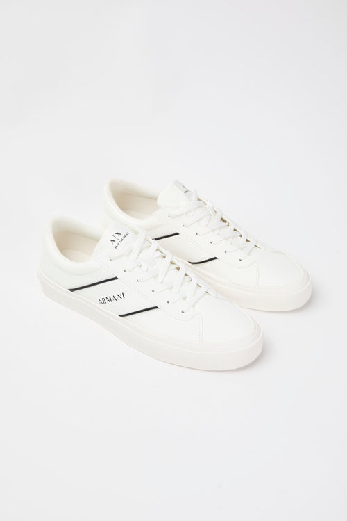Armani Exchange Sneaker Op.white+black Uomo - 2