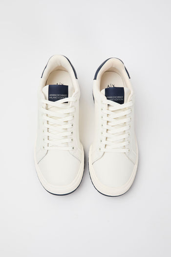 Armani Exchange Sneaker Off White+navy Uomo - 4