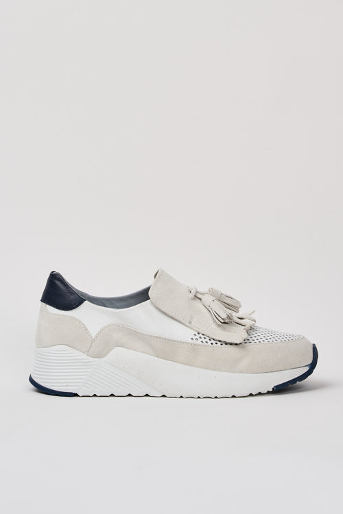 Calpierre Slip-on Bianco+blu Donna