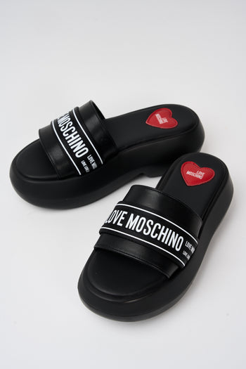 Love Moschino Ciabatta Nero+bianco Donna - 6