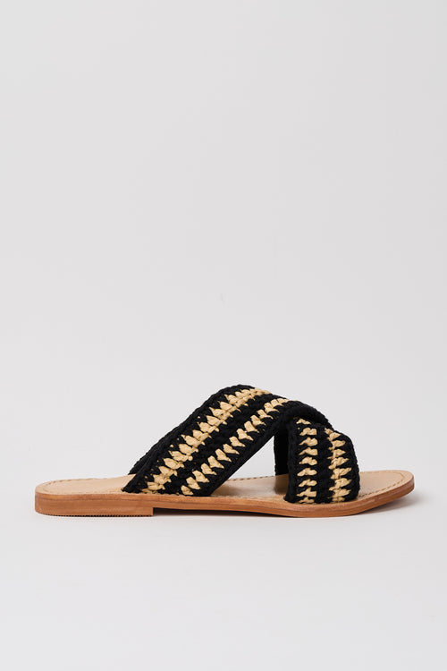 Mosaic Sandalo Nero/beige Donna