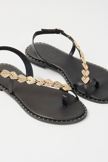 Mosaic Infradito Nero/oro Donna - 3