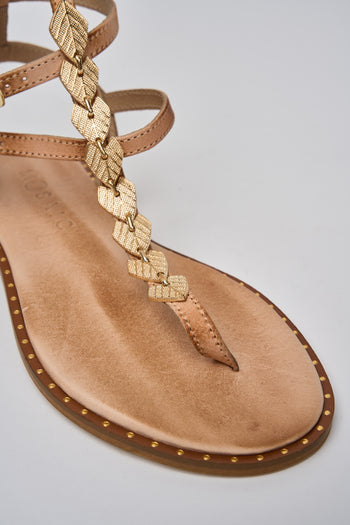 Mosaic Infradito Naturale/oro Donna - 3