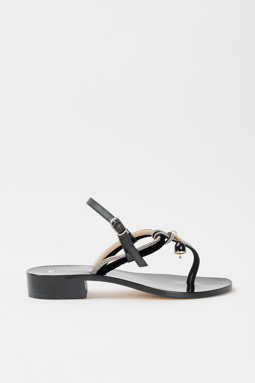 Paola Fiorenza Infradito Nero Donna