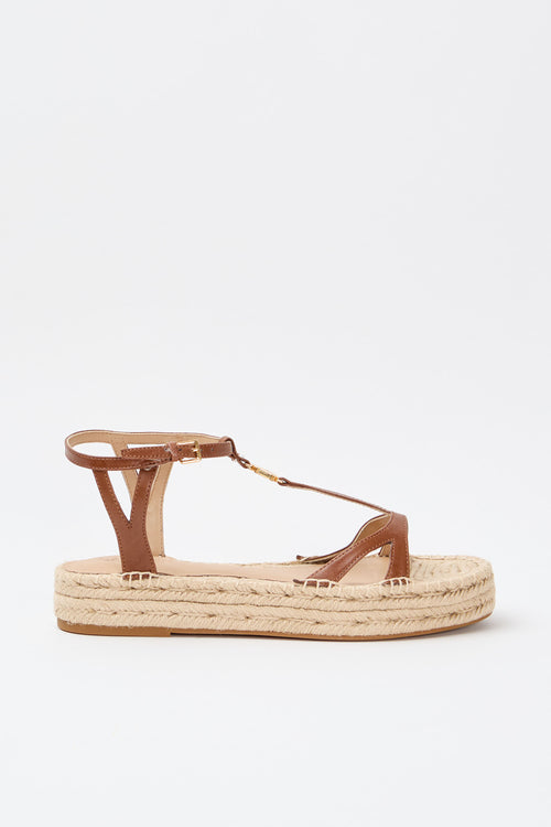 Ralph Lauren Sandalo Deep Saddle Tan Donna