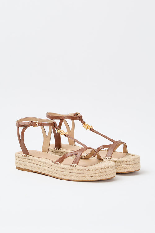 Ralph Lauren Sandalo Deep Saddle Tan Donna - 2