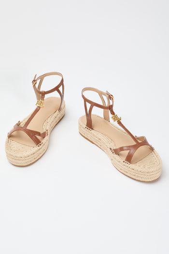 Ralph Lauren Sandalo Deep Saddle Tan Donna - 5