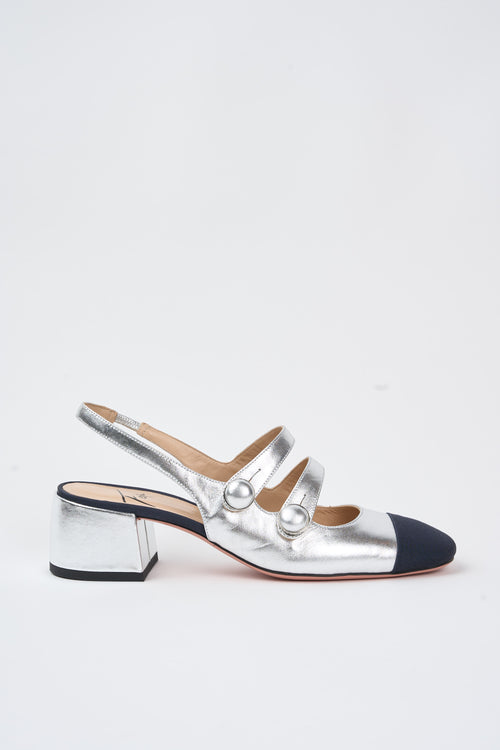 Roberto Festa Slingback Blu+silver Donna