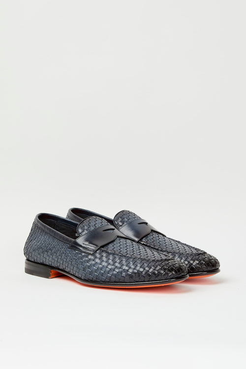 Santoni Mocassino Blue Uomo - 2