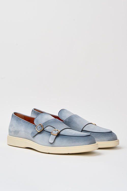 Santoni Mocassino Light Blue Uomo - 2