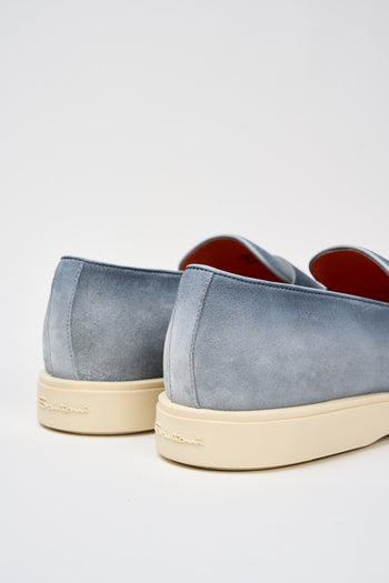 Santoni Mocassino Light Blue Uomo - 4