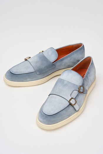 Santoni Mocassino Light Blue Uomo - 5