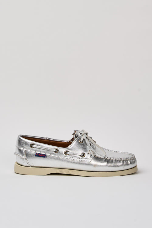 Sebago Mocassino Silver Donna