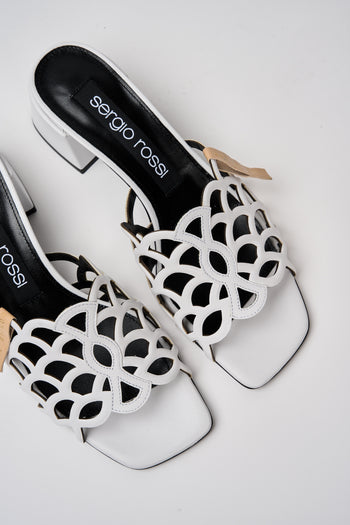 Sergio Rossi Ciabatta Bianco Donna - 3