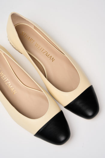 Stuart Weitzman Ballerina Vanilla/black Donna - 3