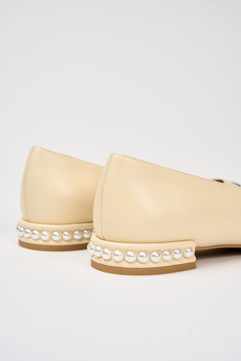 Stuart Weitzman Ballerina Vanilla/black Donna - 4