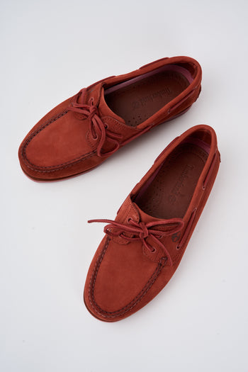Timberland Mocassino Dark Red Nubuck Uomo - 4
