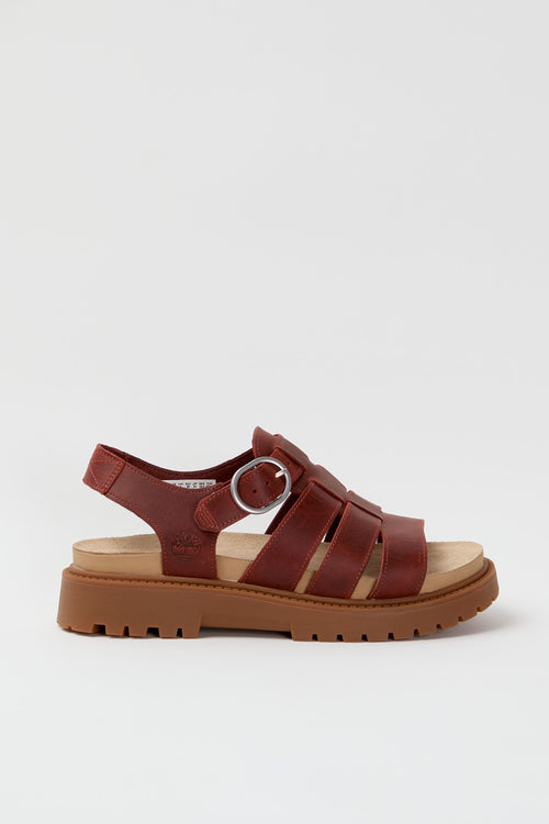 Timberland Sandalo Dark Red Full Grain Donna