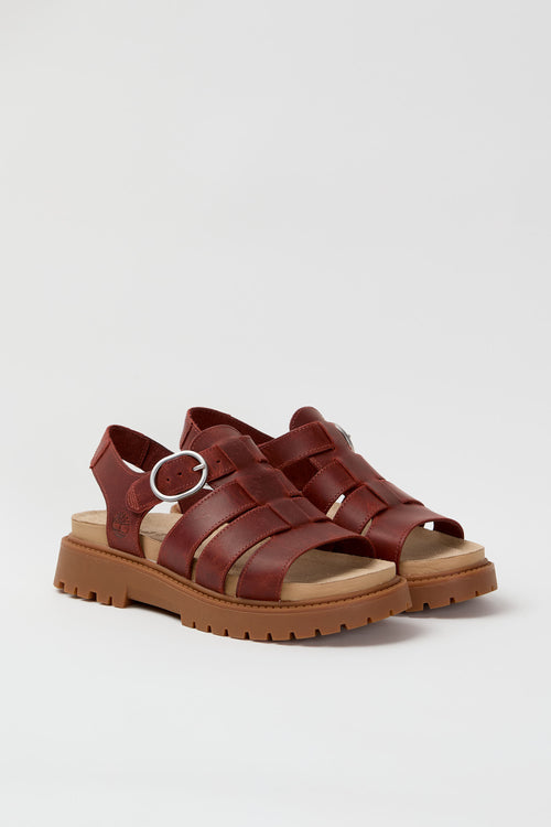 Timberland Sandalo Dark Red Full Grain Donna - 2
