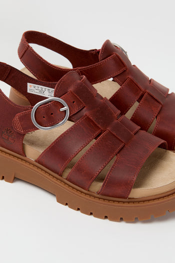 Timberland Sandalo Dark Red Full Grain Donna - 3