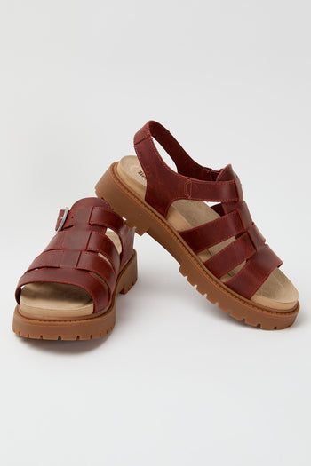 Timberland Sandalo Dark Red Full Grain Donna - 6