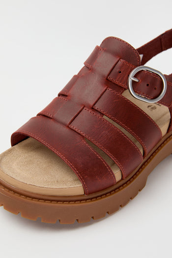 Timberland Sandalo Dark Red Full Grain Donna - 7