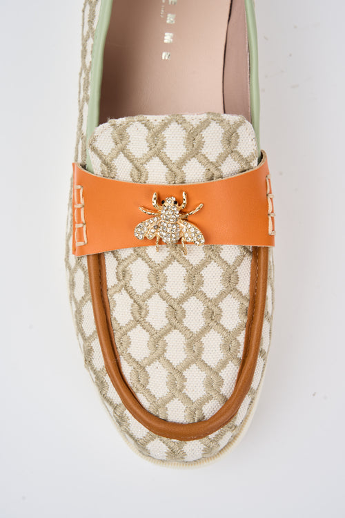 Tre Emme Mocassino Beige+cuoio Donna - 2