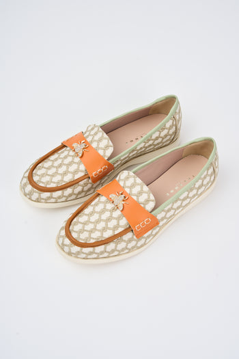 Tre Emme Mocassino Beige+cuoio Donna - 4