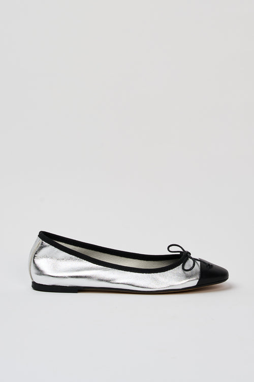 Tre Emme Ballerina Nero+argento Donna