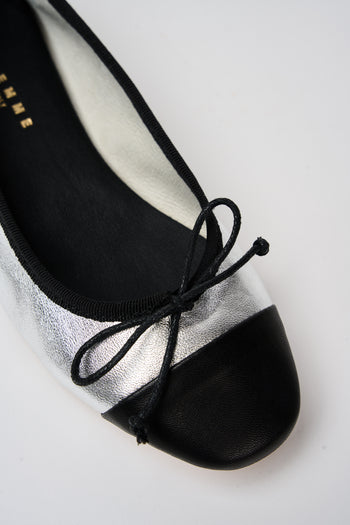 Tre Emme Ballerina Nero+argento Donna - 4