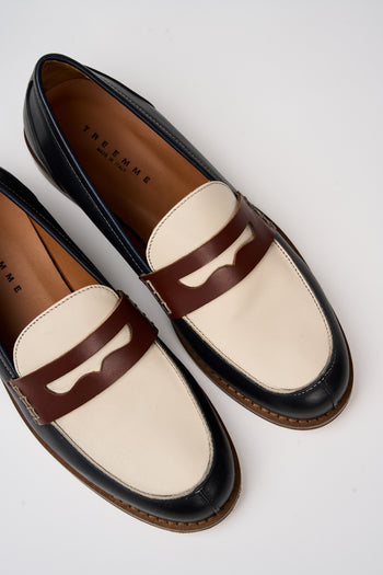 Tre Emme Mocassino Navy+naturale Donna - 3